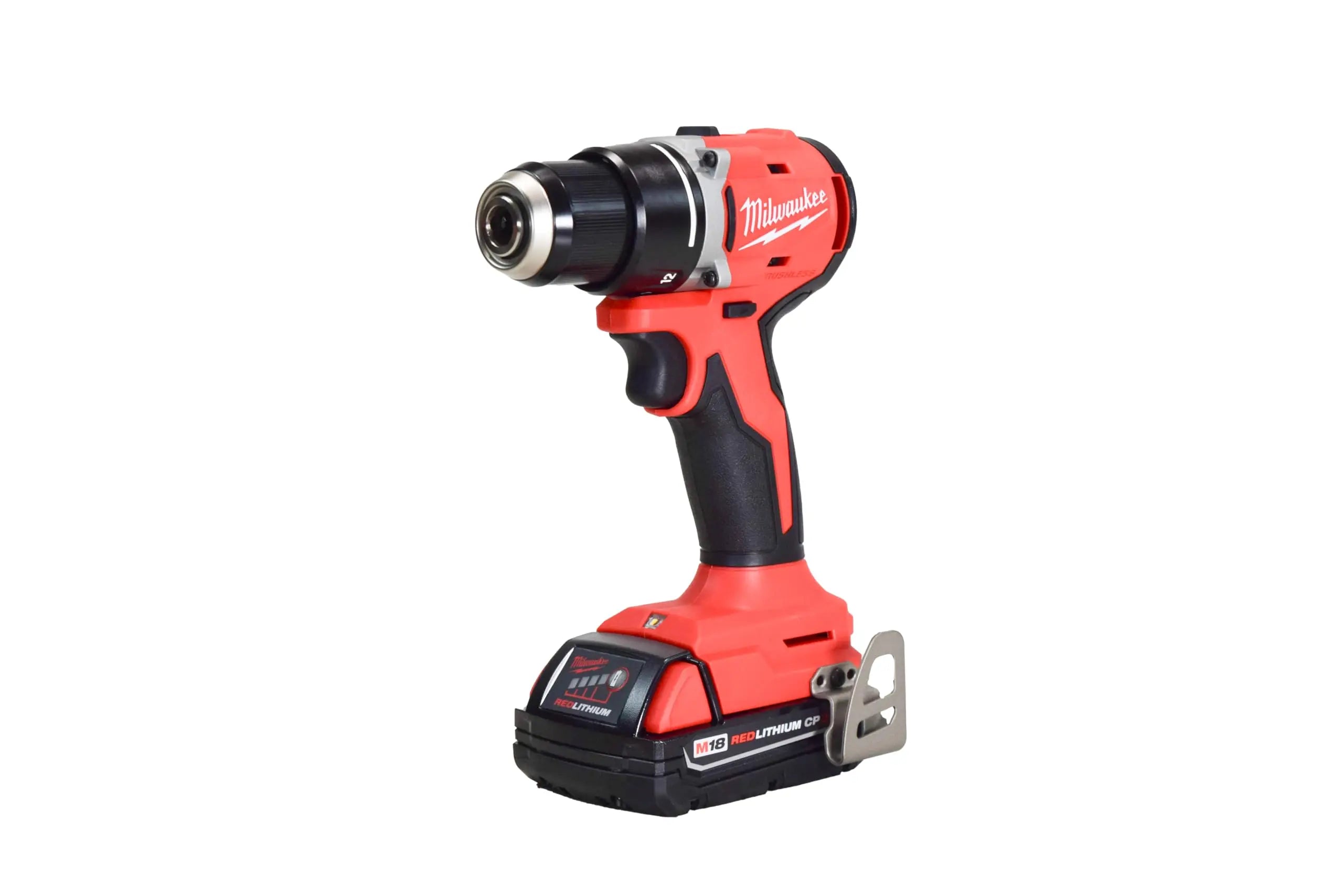 Open Box -  Milwaukee M18 18V Lithium-Ion Brushless Cordless 1/2 in. Compact Drill/Driver with One 2.0 Ah Battery, Charger and Tool Bag MilwaukeeBullseye Deals
