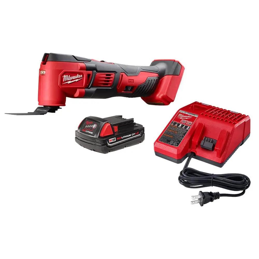 Open Box -  Milwaukee M18 18V Lithium-Ion Cordless Oscillating Multi-Tool Kit with one 1.5 Ah Battery & Charger MilwaukeeBullseye Deals