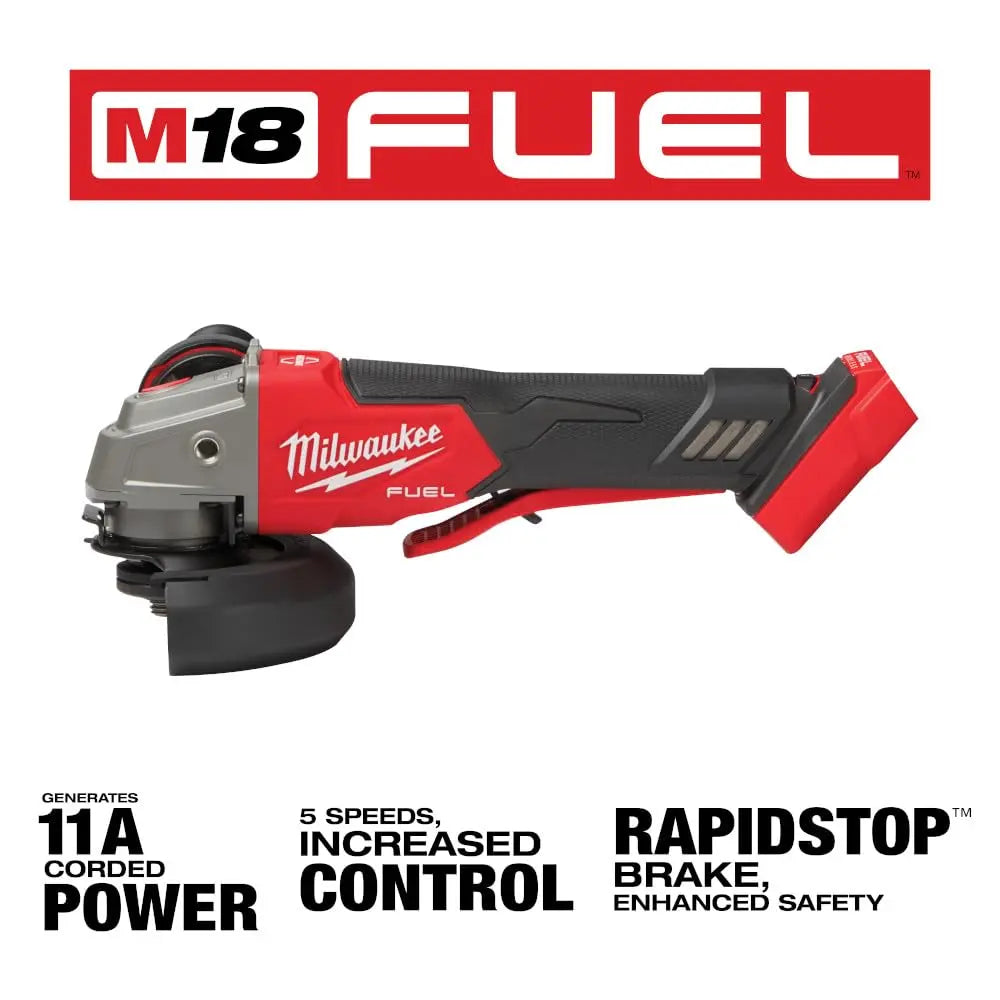 Open Box -  Milwaukee M18 FUEL 18-Volt Lithium-Ion Brushless Cordless 4-1/2 in./5 in. Grinder with Variable Speed & Paddle Switch (Tool-Only) MilwaukeeBullseye Deals