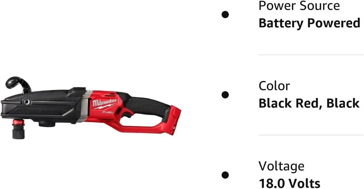 Open Box -  Milwaukee M18 FUEL 18-Volt Lithium-Ion Brushless Cordless GEN 2 SUPER HAWG 7/16 in. Right Angle Drill (Tool-Only) MilwaukeeBullseye Deals