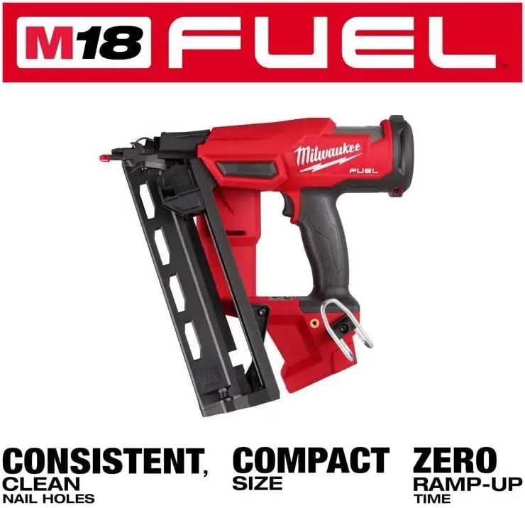 Open Box -  Milwaukee M18 FUEL 18-Volt Lithium-Ion Brushless Cordless Gen II 16-Gauge Angled Finish Nailer (Tool-Only) MilwaukeeBullseye Deals