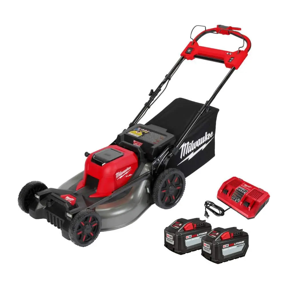 Open Box -  Milwaukee M18 FUEL Brushless Cordless 21 in. Walk Behind Dual Battery Self-Propelled Mower w/ (2) 12.0Ah Battery and Rapid Charger MilwaukeeBullseye Deals