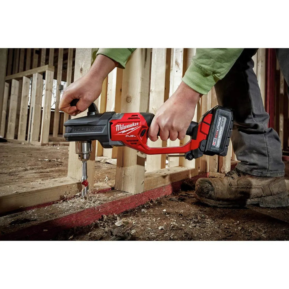 Open Box -  Milwaukee M18 FUEL GEN II 18-Volt Lithium-Ion Brushless Cordless 1/2 in. Hole Hawg Right Angle Drill (Tool-Only) MilwaukeeBullseye Deals