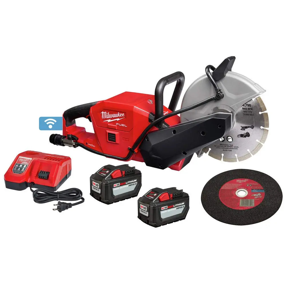 Open Box -  Milwaukee M18 FUEL ONE-KEY 18-Volt Lithium-Ion Brushless Cordless 9 in. Cut Off Saw Kit MilwaukeeBullseye Deals