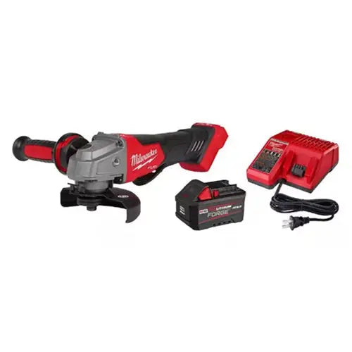 Open Box -  Milwaukee M18 Fuel 18V Lithium-Ion Brushless Cordless 4-1/2 in. /5 in. Grinder with Paddle Switch Kit with FORGE 6.0Ah Battery MilwaukeeBullseye Deals