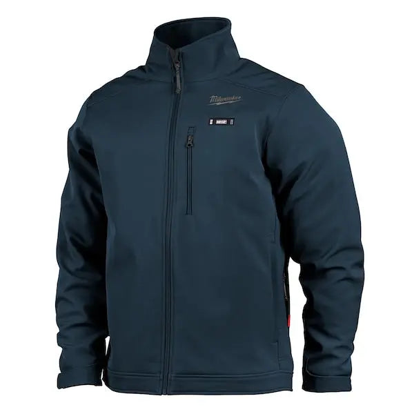 Open Box -  Milwaukee Men's Large M12 12V Lithium-Ion Cordless TOUGHSHELL Navy Blue Heated Jacket with (1) 3.0 Ah Battery and Charger MilwaukeeBullseye Deals