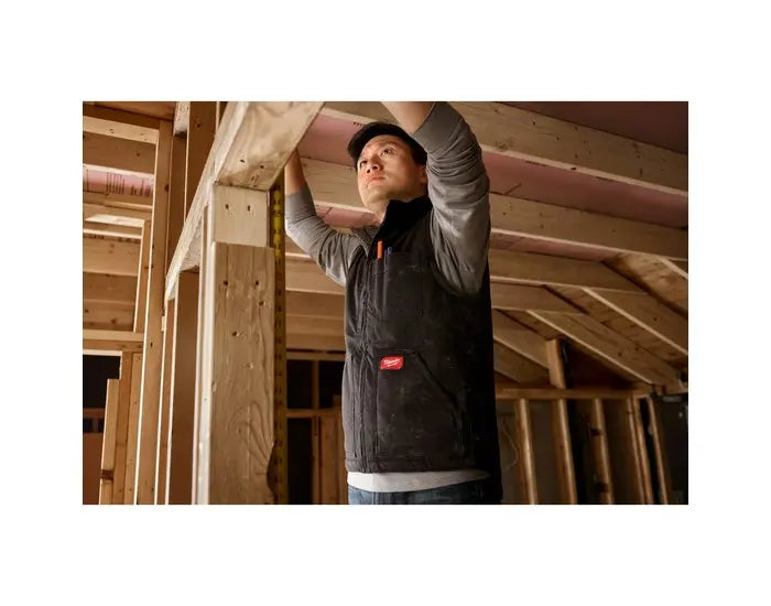 Open Box -  Milwaukee Men's X-Large Black Heavy-Duty Sherpa-Lined Vest with 5-Pockets MilwaukeeBullseye Deals