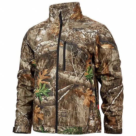 Open Box -  Milwaukee Men's X-Large M12 12V Lithium-Ion Cordless QUIETSHELL Camo Heated Jacket with (1) 3.0 Ah Battery and Charger, Camouflage - Secondipity