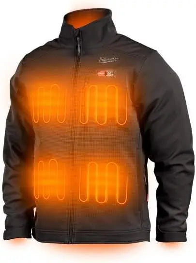Open Box -  Milwaukee Men's X-Large M12 12V Lithium-Ion Cordless TOUGHSHELL Black Heated Jacket with (1) 3.0 Ah Battery and Charger - Secondipity