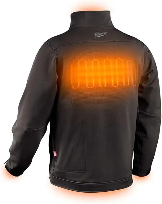 Open Box -  Milwaukee Men's X-Large M12 12V Lithium-Ion Cordless TOUGHSHELL Black Heated Jacket with (1) 3.0 Ah Battery and Charger - Secondipity