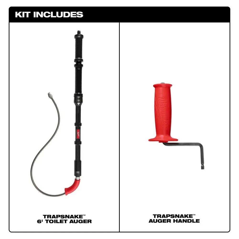 Open Box -  Milwaukee TRAPSNAKE 6' Toilet Auger MilwaukeeBullseye Deals
