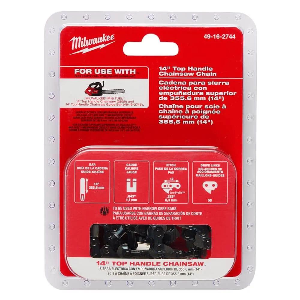 Open Box -  Milwaukee Tool 14  Top Handle Chainsaw Chain MilwaukeeBullseye Deals