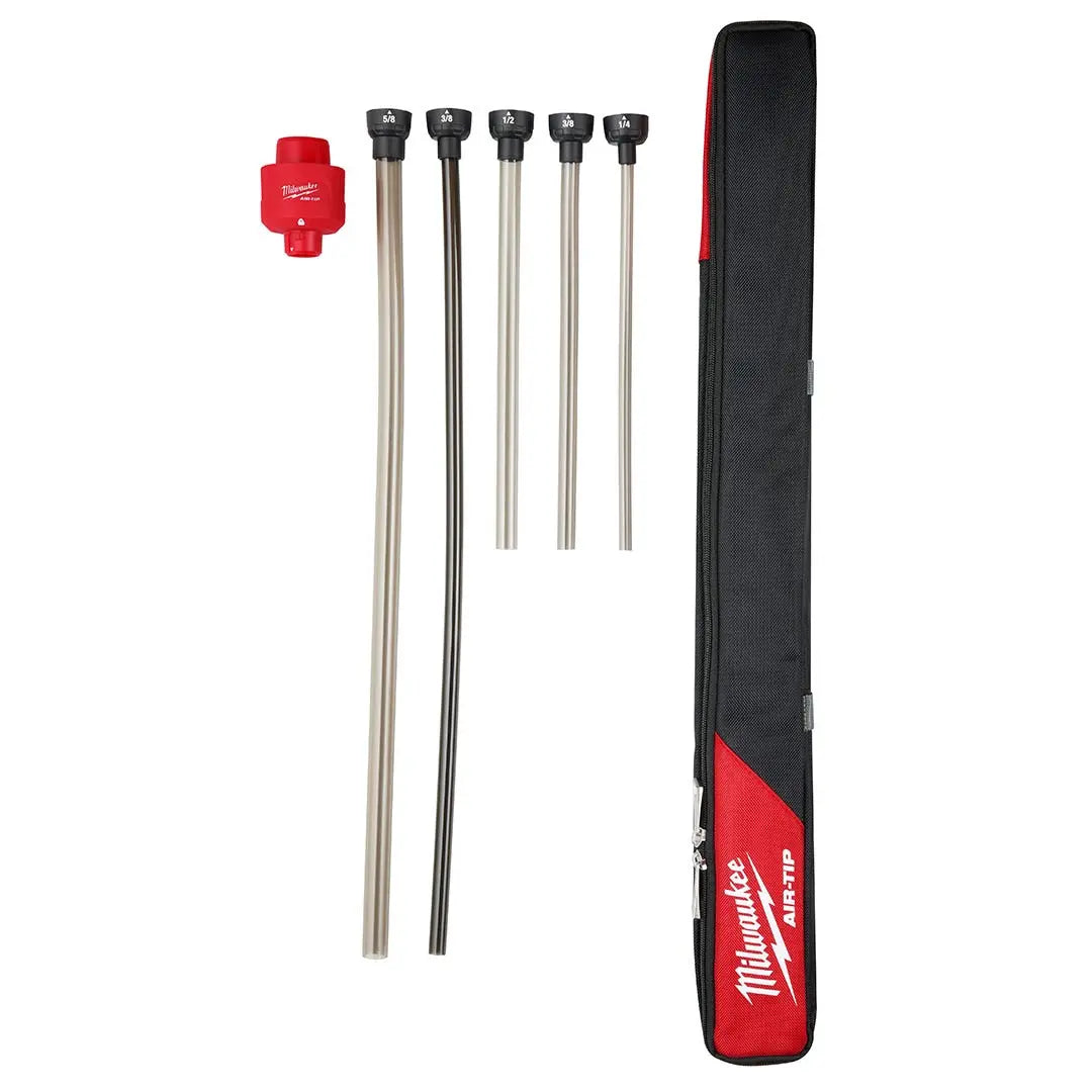 Open Box -  Milwaukee Tool AIR-TIP 1-1/4 in. - 2-1/2 in. Long Reach Flexible Hose Set Wet/Dry Shop Vacuum Attachment (5-Piece) Milwaukee ToolBullseye Deals