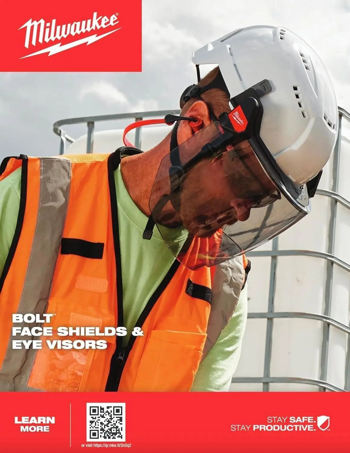 Open Box -  Milwaukee Tool BOLT Clear Dual Coat Lens Full Face Shield Milwaukee ToolBullseye Deals