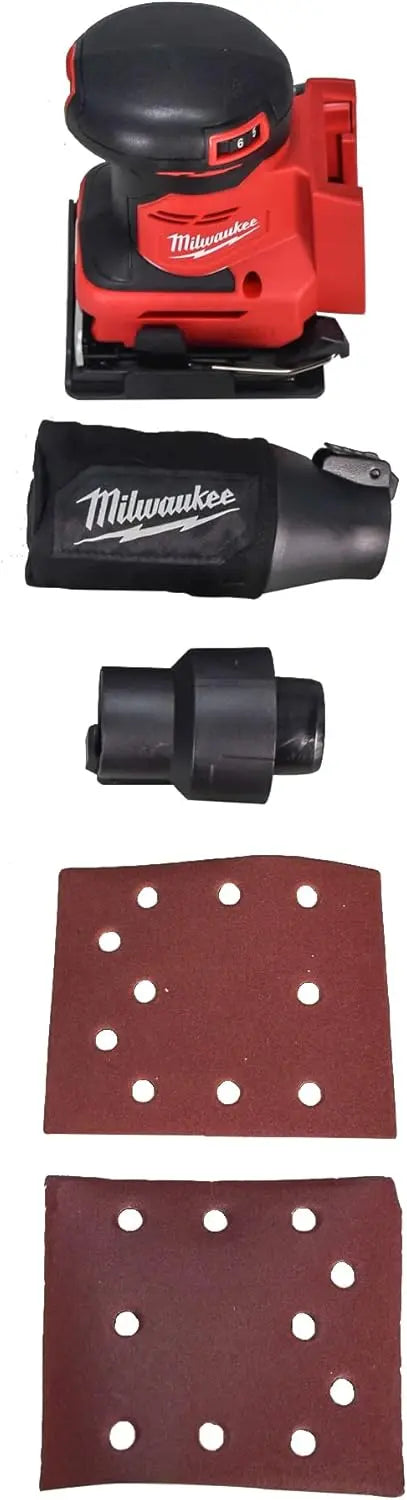 Open Box - Milwaukee Tool M18 18V Lithium-Ion Cordless Orbital 1/4 Sheet Sander with Attachments (Tool Only) Milwaukee ToolBullseye Deals