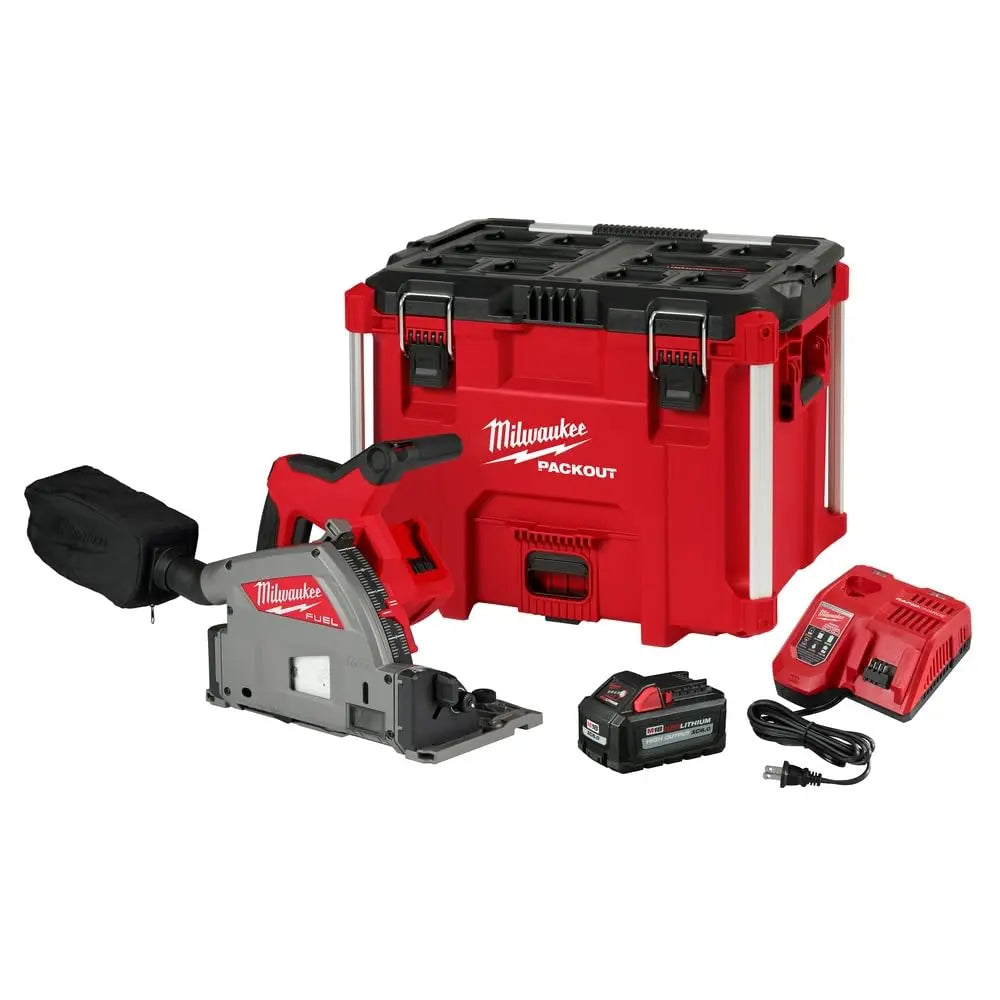 Open Box -  Milwaukee Tool M18 FUEL 18-Volt Lithium-Ion Brushless Cordless 6-1/2 in. Plunge Track Saw Kit w/ (1) 6.0 Ah Battery Milwaukee ToolBullseye Deals