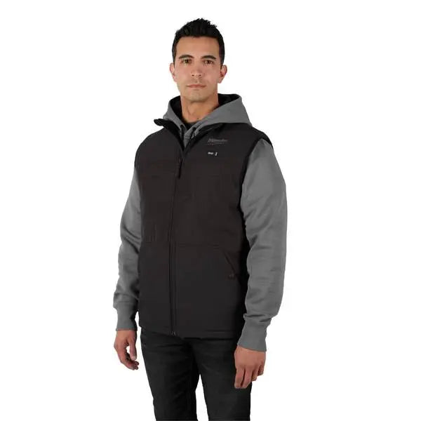 Open Box -  Milwaukee Tool Men's 2X-Large M12 12-Volt Lithium-Ion Cordless AXIS Black Heated Quilted Vest (Vest Only) - Secondipity