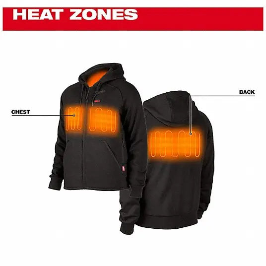 Open Box -  Milwaukee Tool Men's 2X-Large M12 12-Volt Lithium-Ion Cordless Black Heated Jacket Hoodie Kit w/ (1) 2.0 Ah Battery Milwaukee ToolBullseye Deals