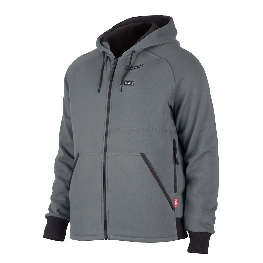 Open Box -  Milwaukee Tool Men's 2X-Large M12 12-Volt Lithium-Ion Cordless Gray Heated Jacket Hoodie Kit w/ (1) 3.0 Ah Battery Milwaukee ToolBullseye Deals
