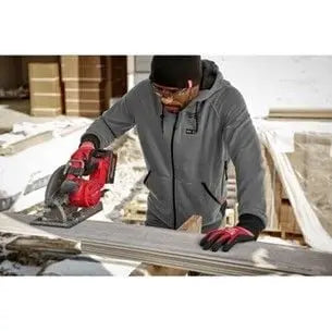 Open Box -  Milwaukee Tool Men's 2X-Large M12 12-Volt Lithium-Ion Cordless Gray Heated Jacket Hoodie Kit w/ (1) 3.0 Ah Battery Milwaukee ToolBullseye Deals