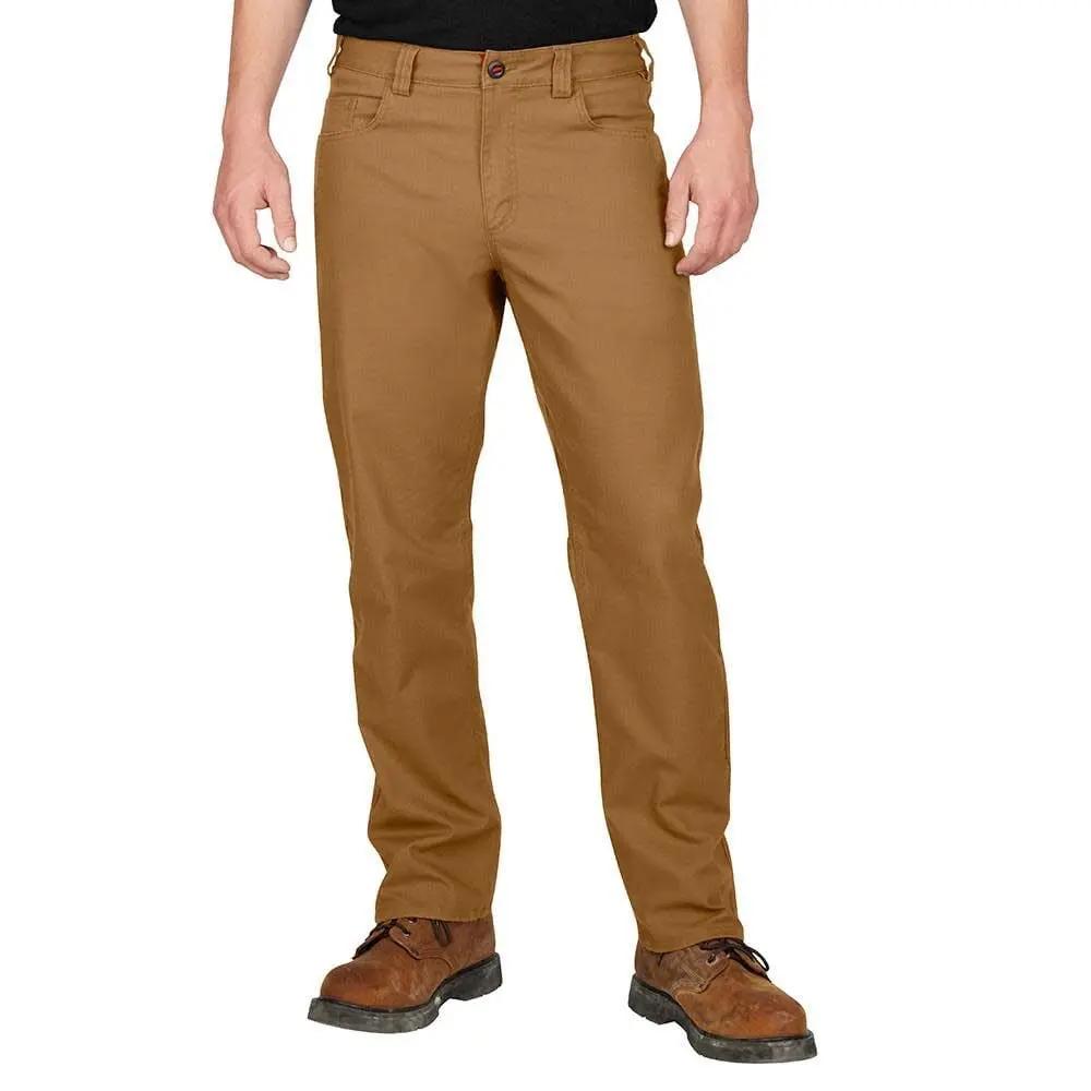 Open Box -  Milwaukee Tool Men's 38 in. x 32 in. Khaki Cotton/Polyester/Spandex HD Flex Work Pants with 6 Pockets Milwaukee ToolBullseye Deals
