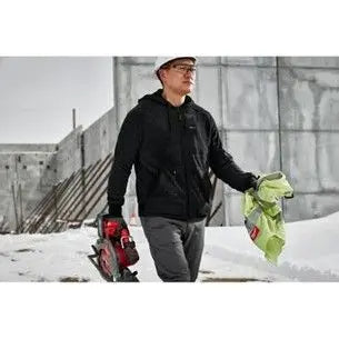 Open Box -  Milwaukee Tool Men's Large M12 12-Volt Lithium-Ion Cordless Black Heated Jacket Hoodie (Jacket Only) Milwaukee ToolBullseye Deals