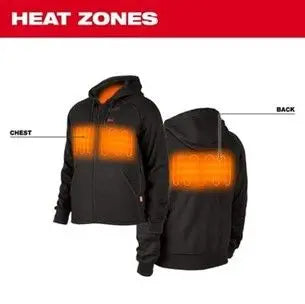 Open Box -  Milwaukee Tool Men's Large M12 12-Volt Lithium-Ion Cordless Black Heated Jacket Hoodie (Jacket Only) Milwaukee ToolBullseye Deals