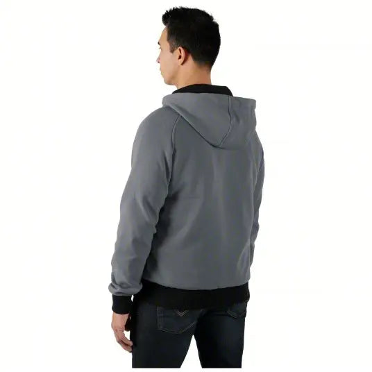 Open Box -  Milwaukee Tool Men's Large M12 12-Volt Lithium-Ion Cordless Gray Heated Jacket Hoodie Kit w/ (1) 3.0 Ah Battery Milwaukee ToolBullseye Deals