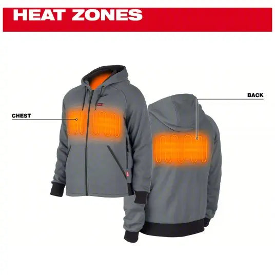 Open Box -  Milwaukee Tool Men's Large M12 12-Volt Lithium-Ion Cordless Gray Heated Jacket Hoodie Kit w/ (1) 3.0 Ah Battery Milwaukee ToolBullseye Deals