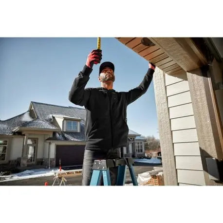 Open Box -  Milwaukee Tool Men's X-Large M12 12V Li-Ion Cordless Black Heated Hoodie/Sweater Kit w/ (1) 2Ah Battery and Charger Milwaukee ToolBullseye Deals