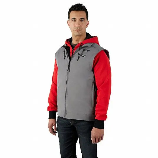 Open Box -  Milwaukee Tool Men's X-Large M12 12V Lithium-Ion Cordless TOUGHSHELL Gray Heated Vest (Vest Only) - Secondipity