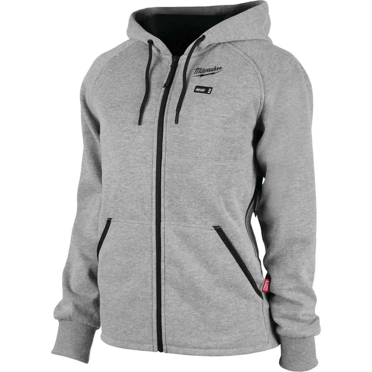 Open Box -  Milwaukee Tool Women's Medium M12 12V Li-Ion Cordless Gray Heated Hoodie/Sweater Kit w/ (1) 2Ah Battery and Charger Milwaukee ToolBullseye Deals