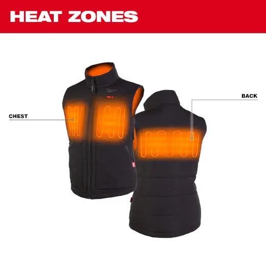 Open Box -  Milwaukee Tool Women's Small M12 12V Li-Ion Cordless AXIS Black Heated Quilted Vest (Vest Only) - Secondipity