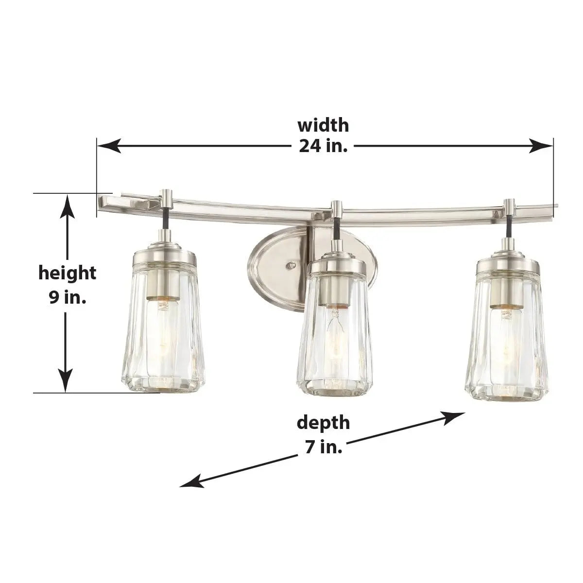 Open Box - Minka Lavery 2303-84 3 Light Vanity Light from the Poleis Collection MinkaBullseye Deals