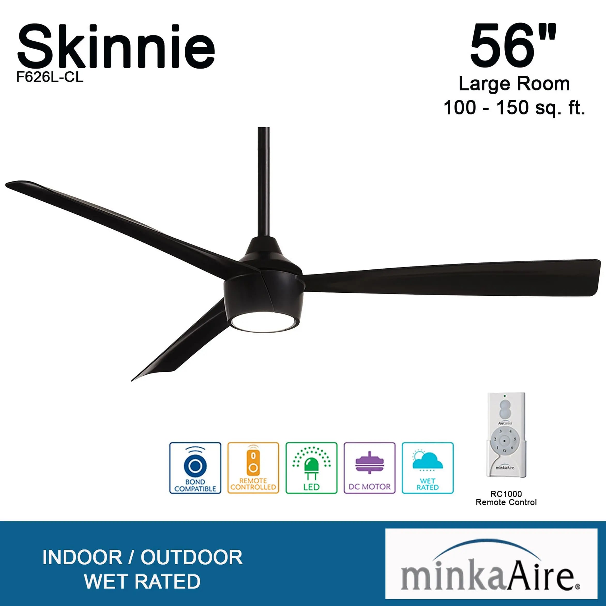 Open Box - MinkaAire F626L-CL - Ceiling Fans Fans MinkaAireBullseye Deals