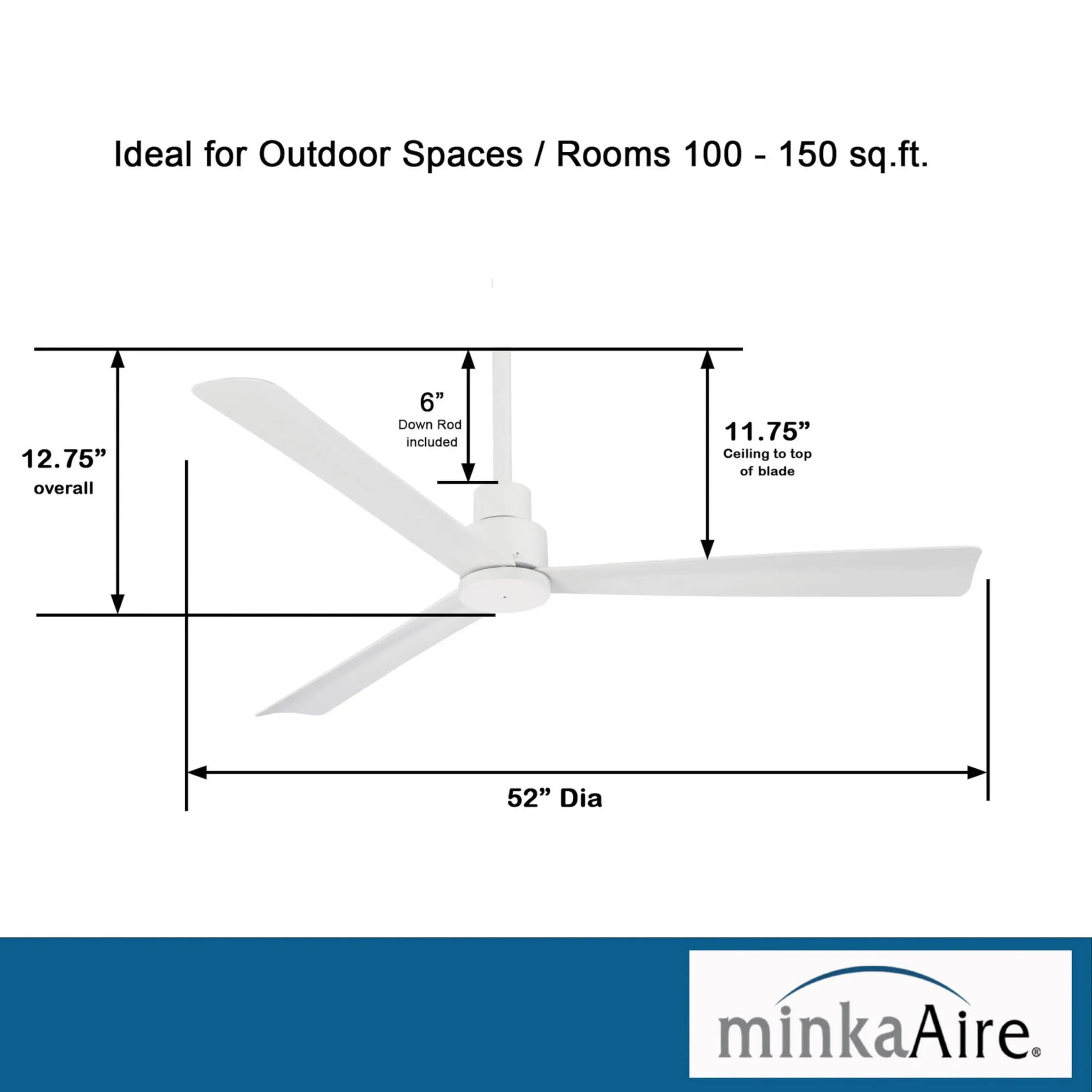 Open Box - MinkaAire F787-WHF - Ceiling Fans Fans MinkaAireBullseye Deals