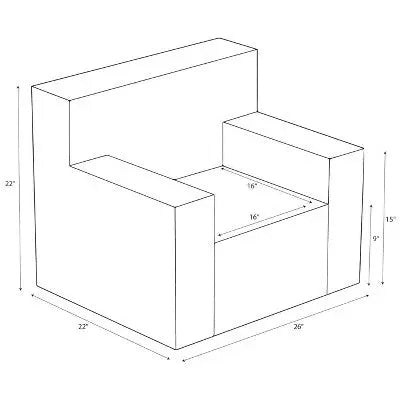 Open Box - Modern Chair Cream Sherpa - Pillowfort - Secondipity