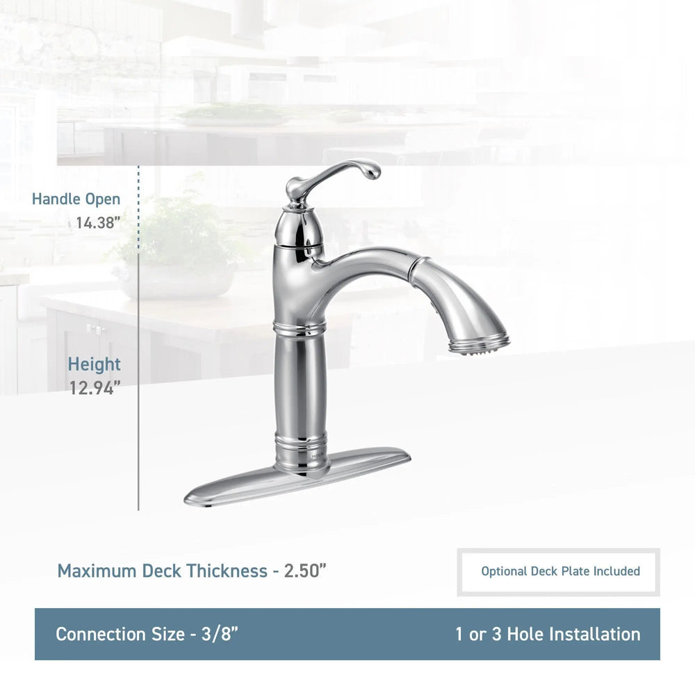 Open Box -  Moen Brantford Spot Resist Stainless One-Handle Pullout Kitchen Faucet MoenBullseye Deals