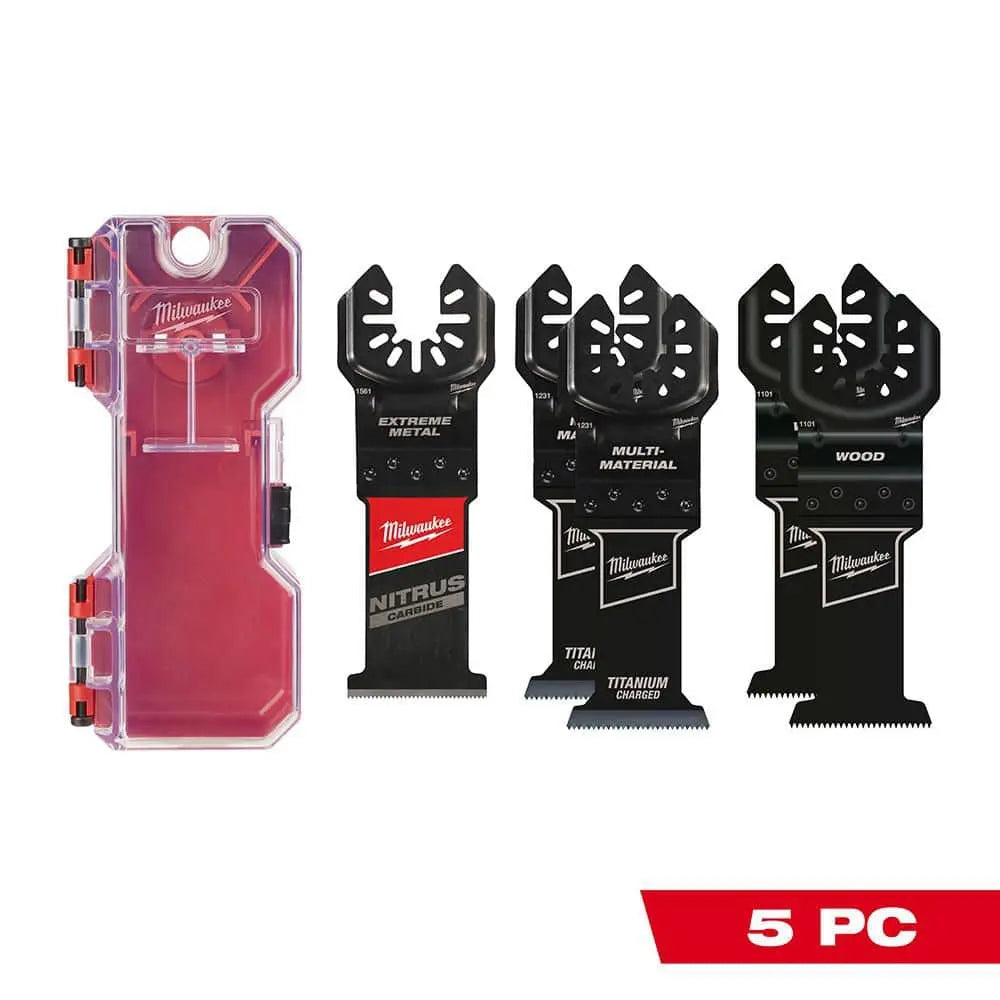 Open Box -  Multi-Tool Oscillating Blade Kit w/ NITRUS & Bi-Metal Blades (5-Piece) MilwaukeeBullseye Deals