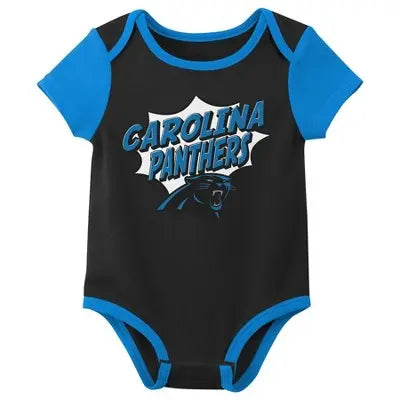 Open Box - NFL Carolina Panthers Infant Boys' AOP 3pk Bodysuit NFLBullseye Deals