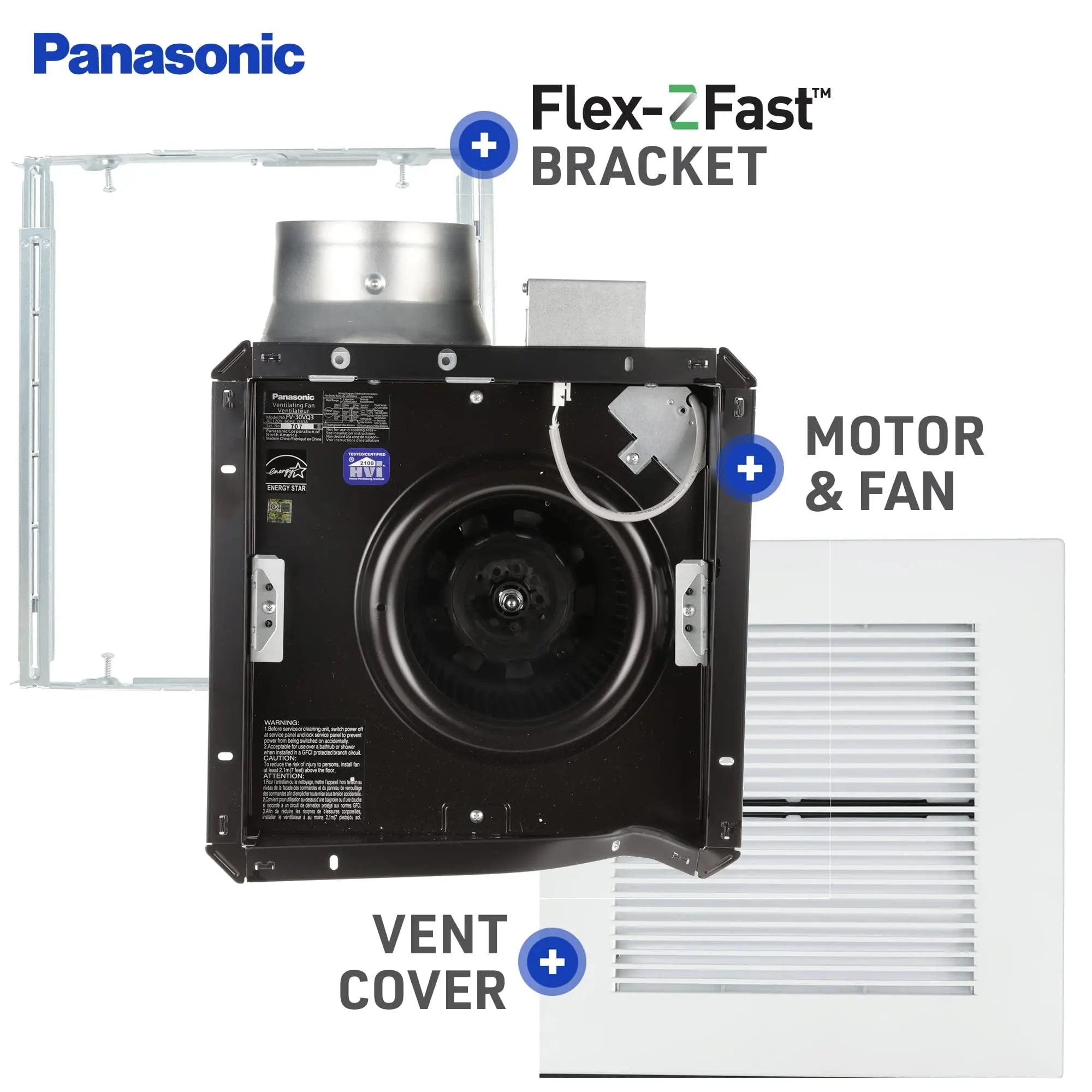 Open Box - Panasonic FV-30VQ3 - Exhaust Fans Ventilation PanasonicBullseye Deals