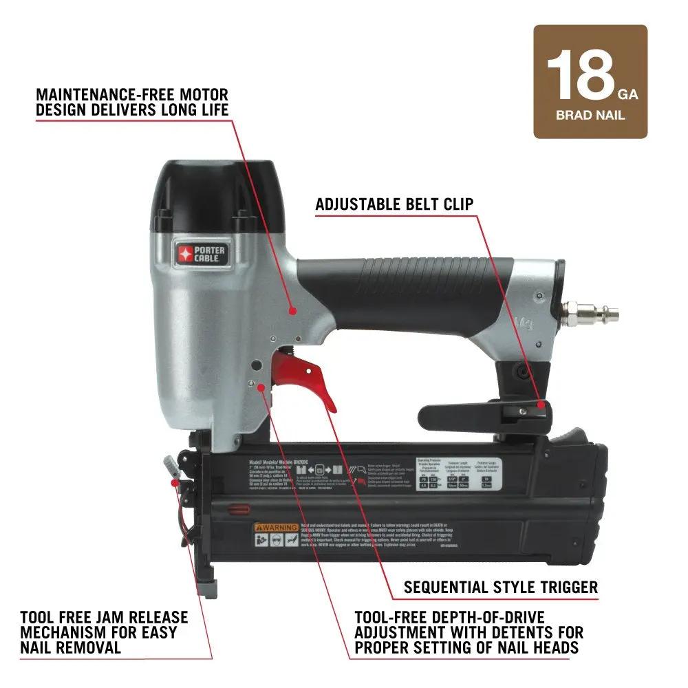 Open Box -  Porter-Cable BN200C 18-Gauge Pneumatic Brad Nailer Kit Porter-CableBullseye Deals