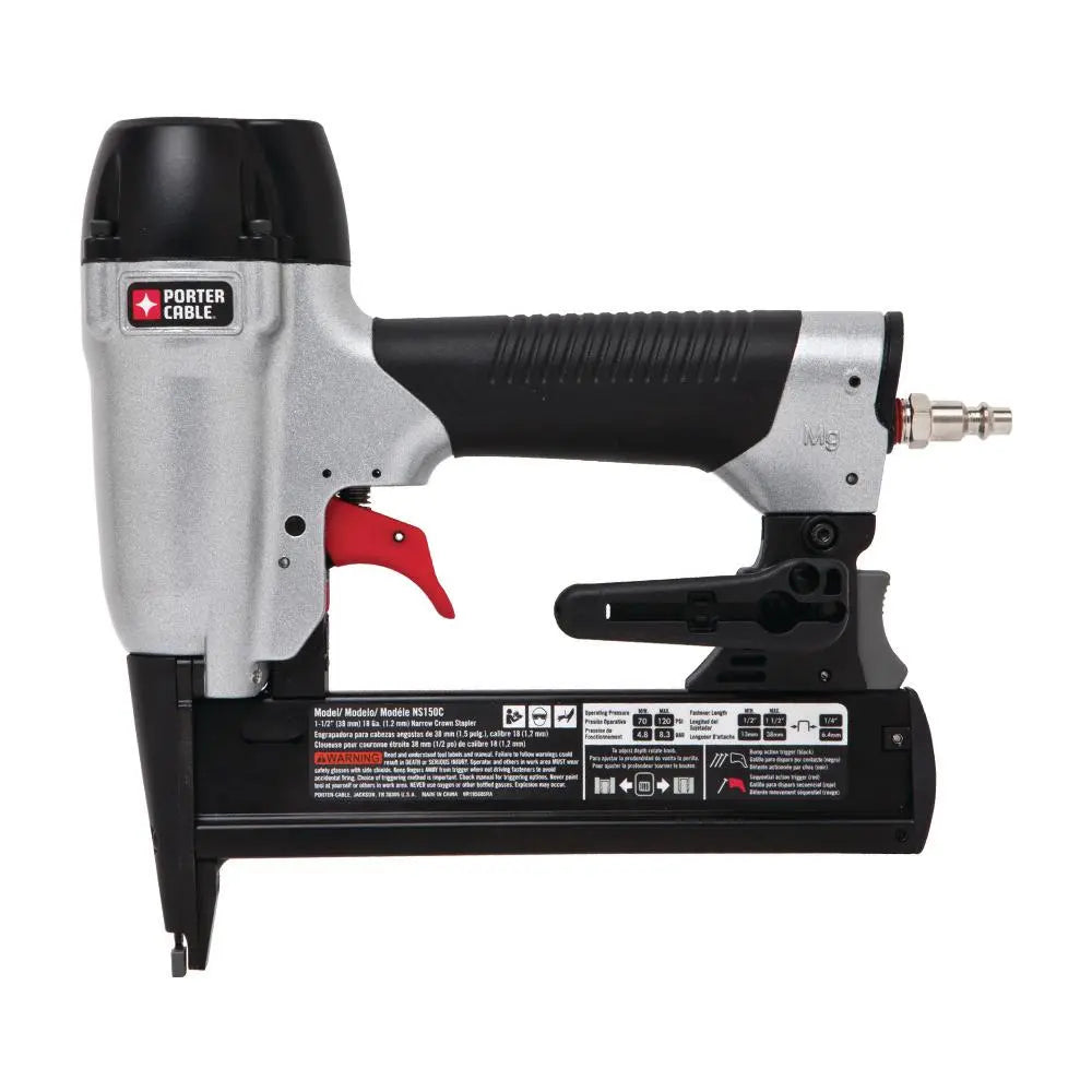 Open Box - Porter Cable NS150 18 Gauge 1-1/2" Narrow Crown Stapler Kit Porter CableBullseye Deals
