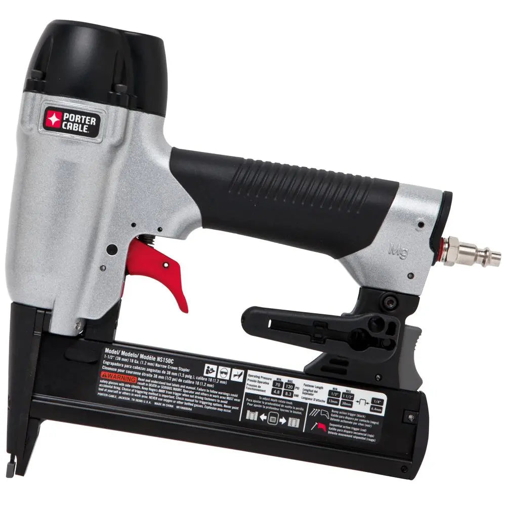 Open Box - Porter Cable NS150 18 Gauge 1-1/2" Narrow Crown Stapler Kit Porter CableBullseye Deals