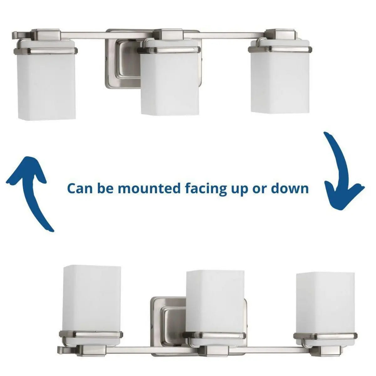 Open Box - Progress Lighting P2195-09 Metric 3 Light 22" Vanity Light with Patterned/Etched ProgressBullseye Deals