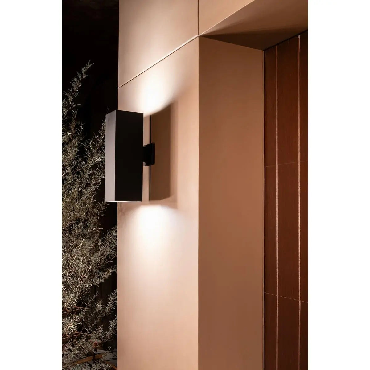 Open Box - Progress Lighting P5644-31 Square 2 Light Outdoor Wall Sconce with Metal Cylinde Progress LightingBullseye Deals