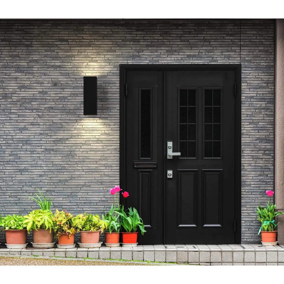 Open Box - Progress Lighting P5644-31 Square 2 Light Outdoor Wall Sconce with Metal Cylinde Progress LightingBullseye Deals