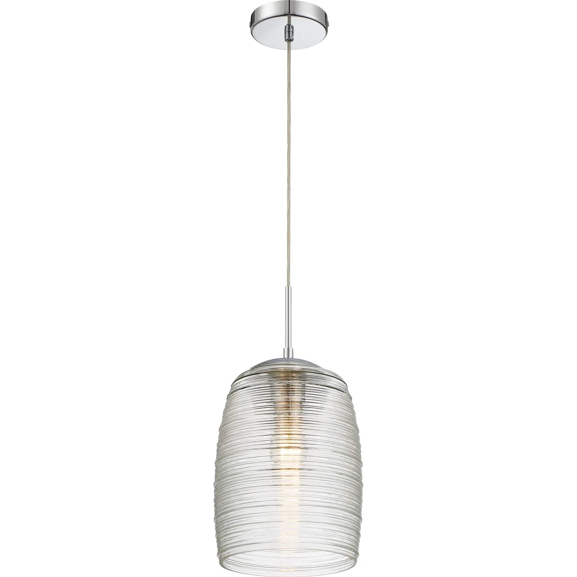 Open Box -  Quoizel Rebound 9  Wide Polished Chrome Modern Mini Pendant QuoizelBullseye Deals