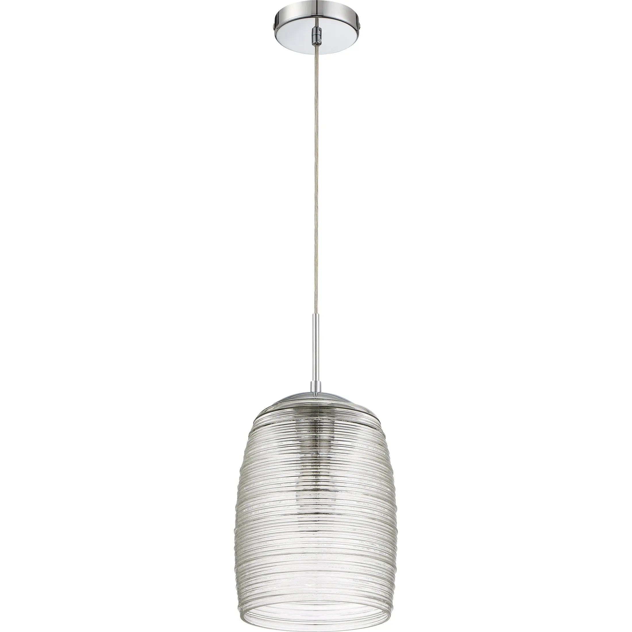 Open Box -  Quoizel Rebound 9  Wide Polished Chrome Modern Mini Pendant QuoizelBullseye Deals