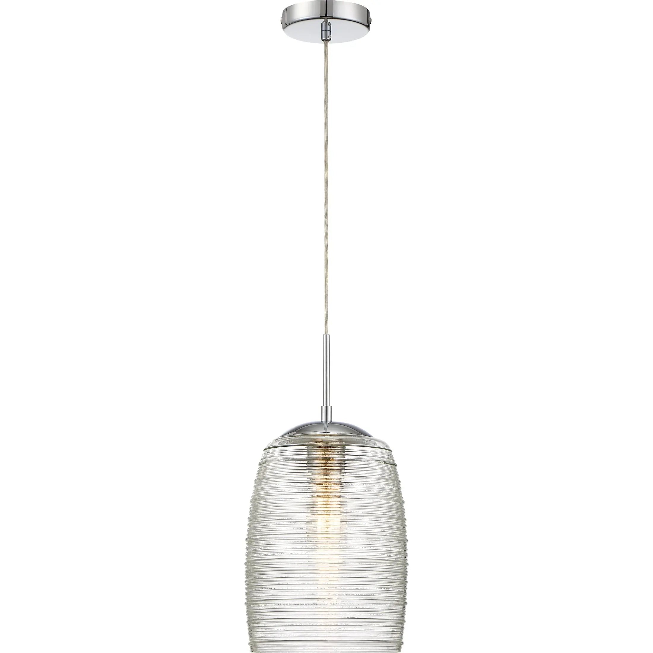 Open Box -  Quoizel Rebound 9  Wide Polished Chrome Modern Mini Pendant QuoizelBullseye Deals